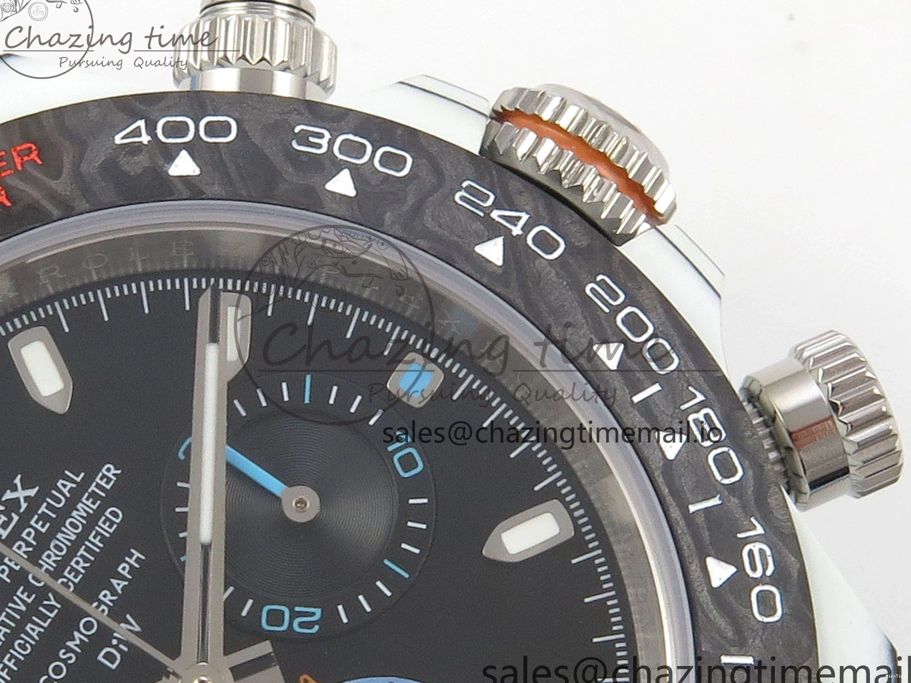 MiroTime 0403 Attractive Daytona DIW Carbon Case and Bezel DIWF Edition Black Dial on Blue Nylon Strap A 71